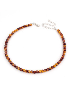 Collar de Cuentas de Vidrio - Tigers Eye