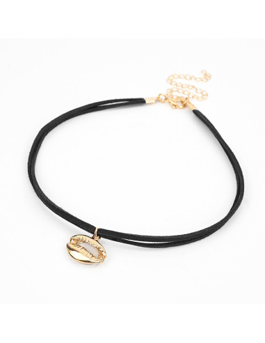 Choker de Gamuza Gold Buzio