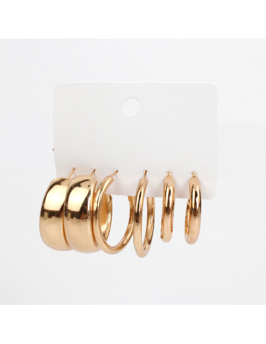 Set de Argollas de Metal -  Mary Gold