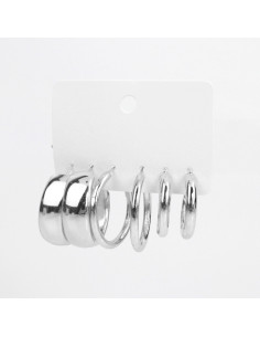 Set de Aros- Mary Silver