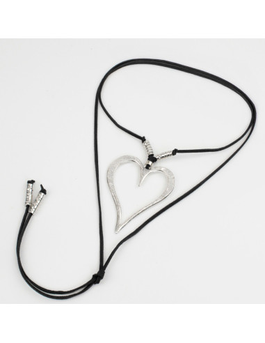 Collar de Gamuza Textured Shine Heart