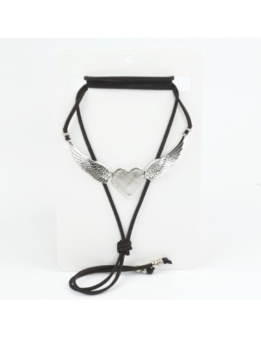 Collar de Gamuza Angelic Heart
