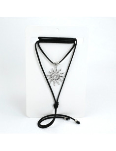 Collar de Gamuza Shiny Boho Sun