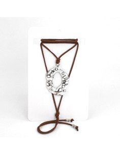 Collar de Gamuza Irregular Circle