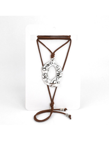 Collar de Gamuza Irregular Circle