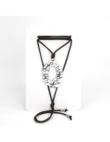 Collar de Gamuza Irregular Circle