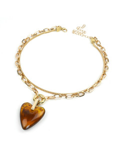 Collar de Cadenas Acrylic Love