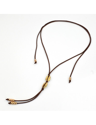 Collar de Gamuza Gold Shells