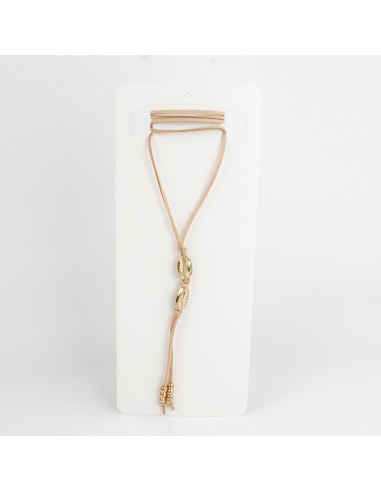 Collar de Gamuza Gold Shells