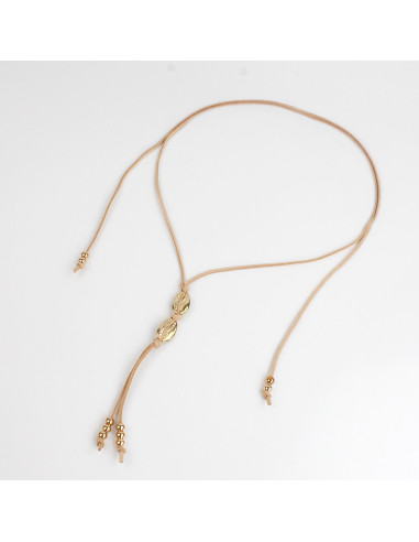 Collar de Gamuza Gold Shells