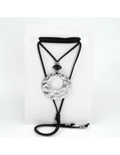 Collar de Gamuza Acrylic Circle