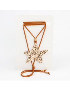 Collar de Gamuza Textued Star