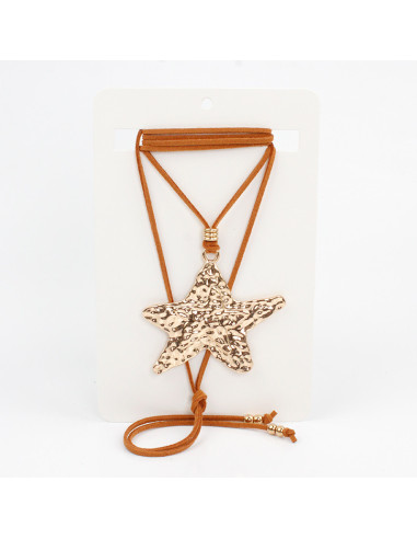 Collar de Gamuza Textued Star