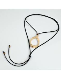 Collar de Gamuza New Oval Gold