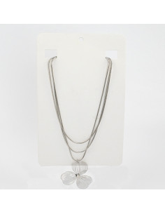 Collar de Cadenas Soleil New Silver