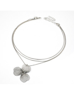 Collar de Cadenas Soleil New Silver