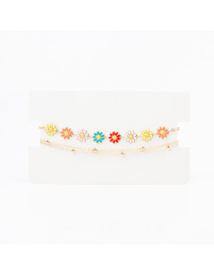 Tobillera de Cadenas Flower Chain