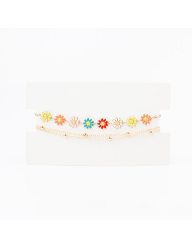Tobillera de Cadenas Flower Chain