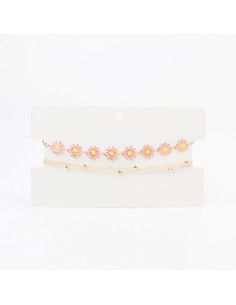 Tobillera de Cadenas Flower Chain