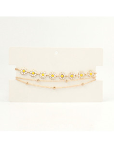 Tobillera de Cadenas Flower Chain