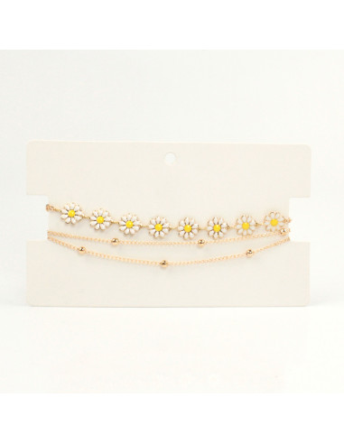 Tobillera de Cadenas Flower Chain
