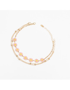 Tobillera de Cadenas Flower Chain