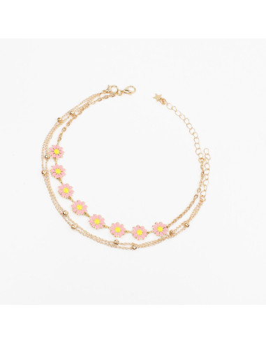 Tobillera de Cadenas Flower Chain