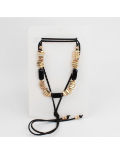 Collar de Gamuza Geometric Black