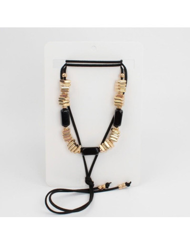 Collar de Gamuza Geometric Black