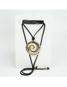 Collar de Gamuza Golden Spiral