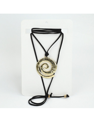 Collar de Gamuza Golden Spiral