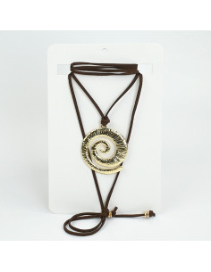 Collar de Gamuza Golden Spiral