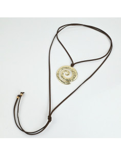 Collar de Gamuza Golden Spiral