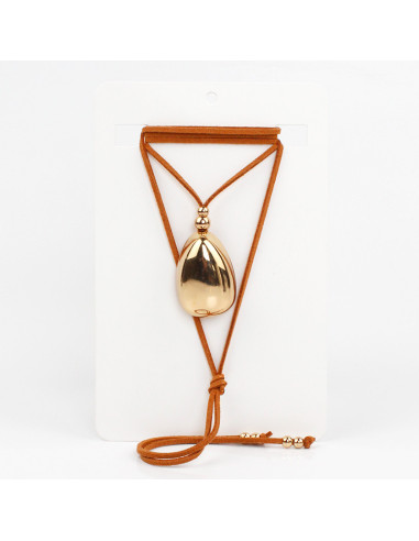 Collar de Gamuza Golden Drop