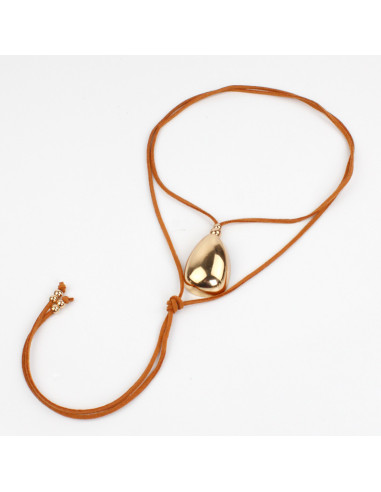 Collar de Gamuza Golden Drop