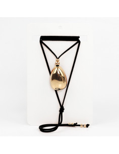 Collar de Gamuza Golden Drop