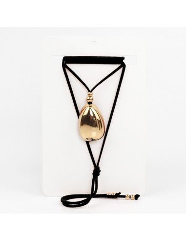 Collar de Gamuza Golden Drop