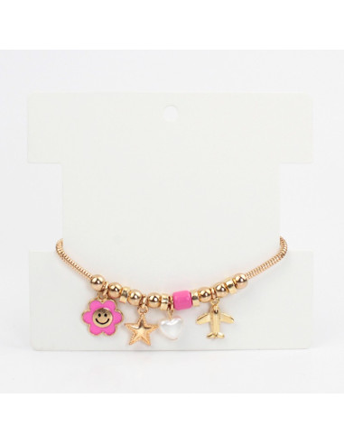 Pulsera Charms Pink