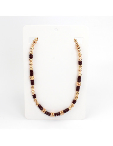 Collar Flexible Chocolate Beads