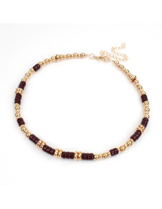 Collar Flexible Chocolate Beads