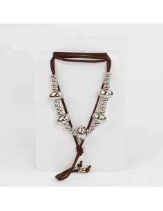 Collar de Gamuza Silver Spheres