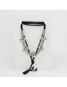 Collar de Gamuza Silver Spheres