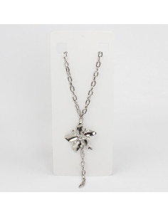 Collar de Cadena Tropic Silver Flower