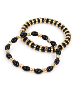 Set Pulseras Elásticas Trendy Golden