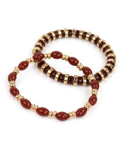 Set Pulseras Elásticas Trendy Golden