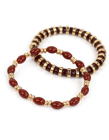 Set Pulseras Elásticas Trendy Golden