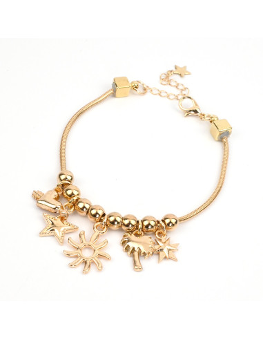 Pulsera Multicharms Golden Charms | Venta mayorista – Infinita