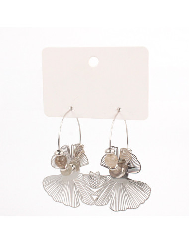 Aros New Soleil Silver Petals | Venta mayorista – Infinita