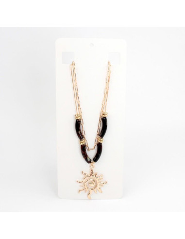 Collar de cadenas Marbled Tubes and Sun | Venta mayorista – Infinita