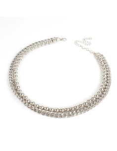 Collar de cadena Doble Silver Rock | Venta mayorista – Infinita